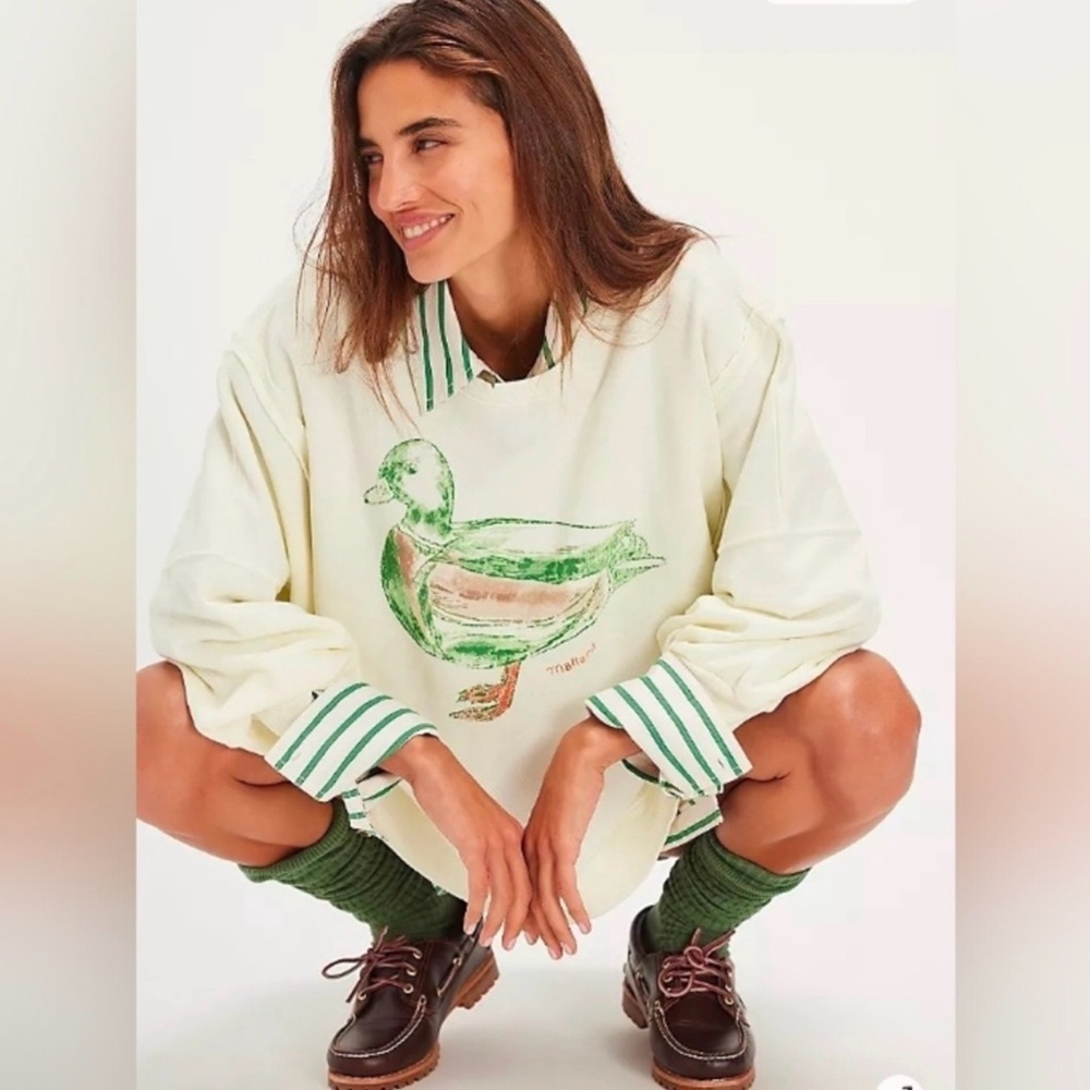 Free People We the Free Mallard Duck Camden Small NWOT HARD TO‎ FIND.